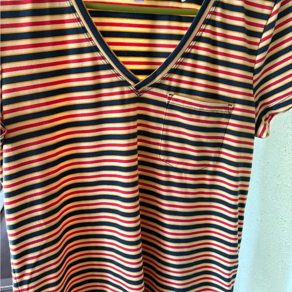 Toad&Co Fitted Short Sleeve Tee in Yellow and Orange